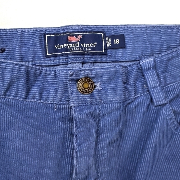 Vineyard Vines Youths Blue  Corduroy Pants Boys 18 - Picture 10 of 10